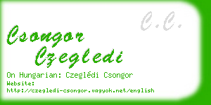 csongor czegledi business card
